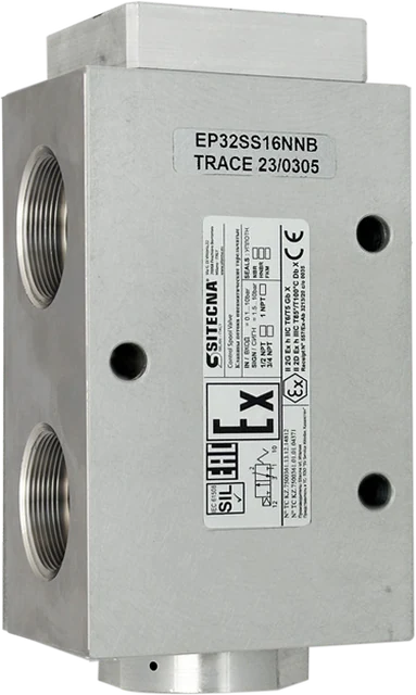SITECNA EP14 / EP16 stainless-steel pneumatic poppet valve