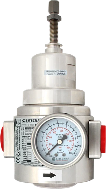 SITECNA R12 / R16 SS316L pressure regulator